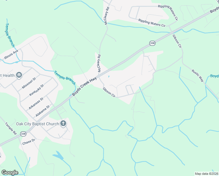map of restaurants, bars, coffee shops, grocery stores, and more near 1105 Stone Creek Lane in Sevierville