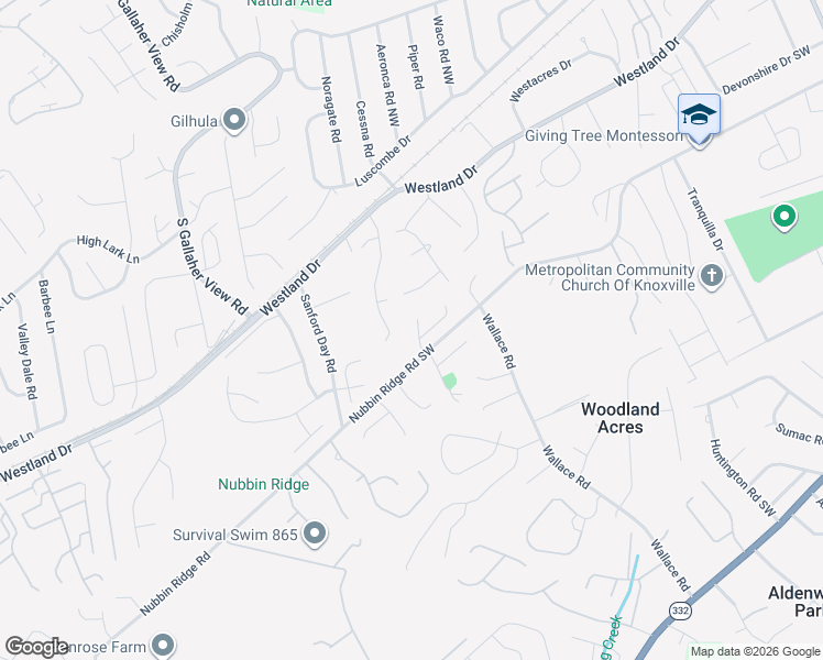 map of restaurants, bars, coffee shops, grocery stores, and more near 815 Dowry Lane in Knoxville