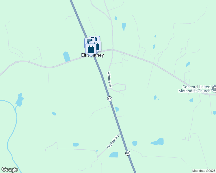 map of restaurants, bars, coffee shops, grocery stores, and more near 7754 North Carolina 87 in Graham