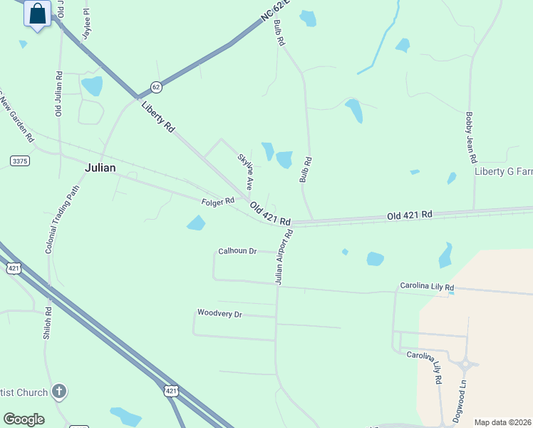 map of restaurants, bars, coffee shops, grocery stores, and more near 1 Old 421 Road in Julian