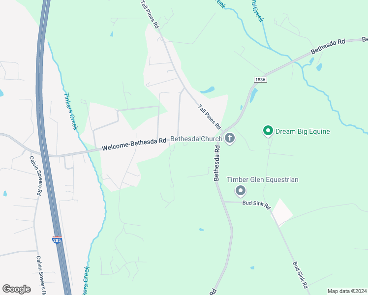 map of restaurants, bars, coffee shops, grocery stores, and more near 2158 Welcome-Bethesda Road in Lexington