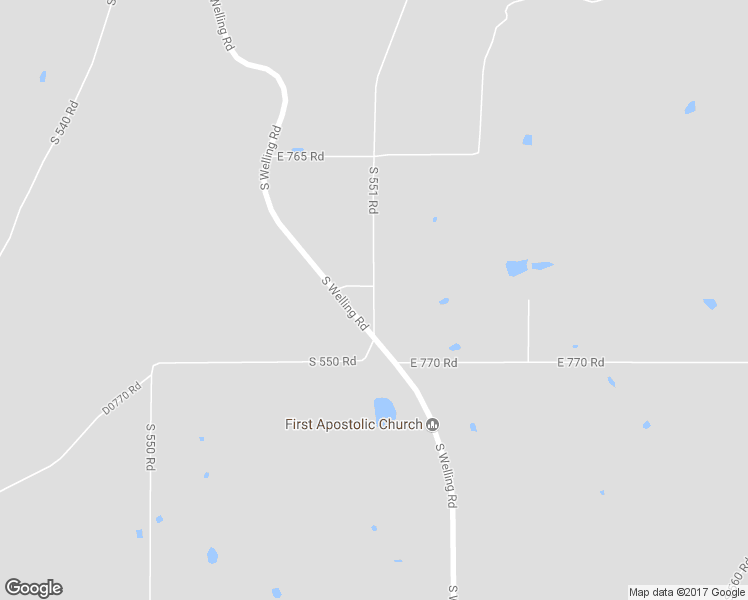 map of restaurants, bars, coffee shops, grocery stores, and more near 18845 South 551 Road in Welling