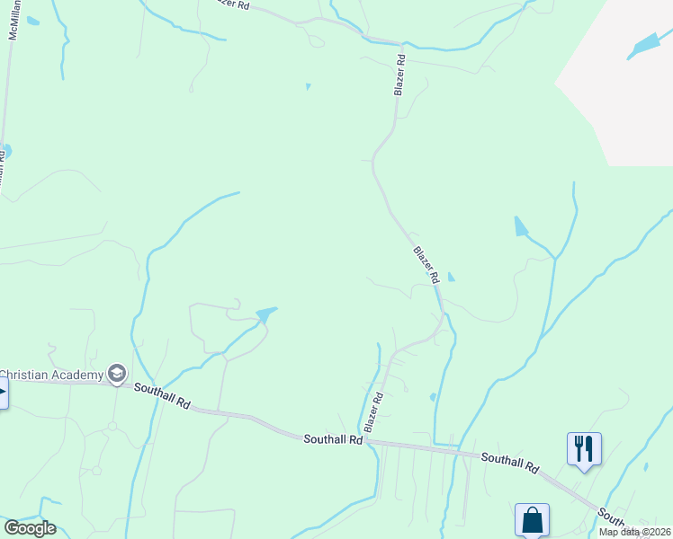 map of restaurants, bars, coffee shops, grocery stores, and more near 3137 Blazer Road in Franklin