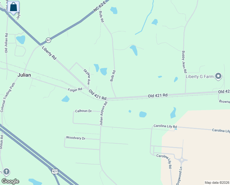 map of restaurants, bars, coffee shops, grocery stores, and more near 4653 Iron Horse Trail in Liberty