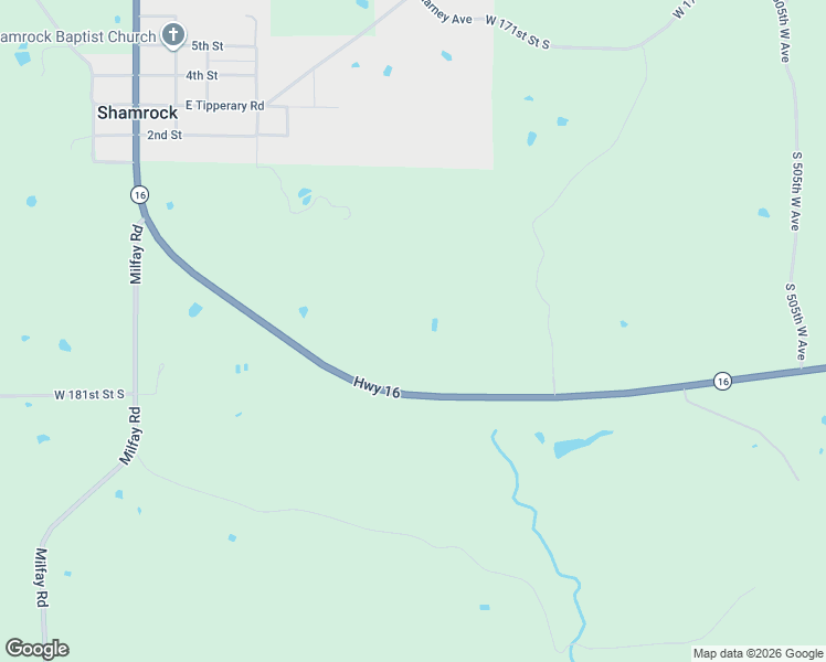 map of restaurants, bars, coffee shops, grocery stores, and more near 51525 Oklahoma 16 in Depew