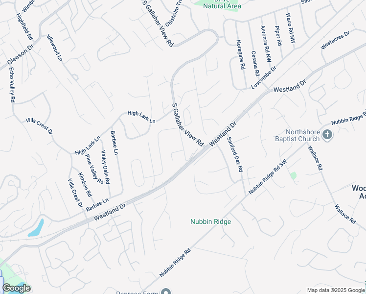 map of restaurants, bars, coffee shops, grocery stores, and more near Gallaher View Road in Knoxville