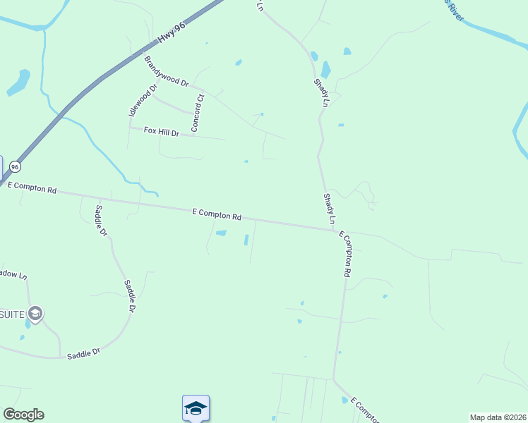 map of restaurants, bars, coffee shops, grocery stores, and more near 2561 East Compton Road in Murfreesboro