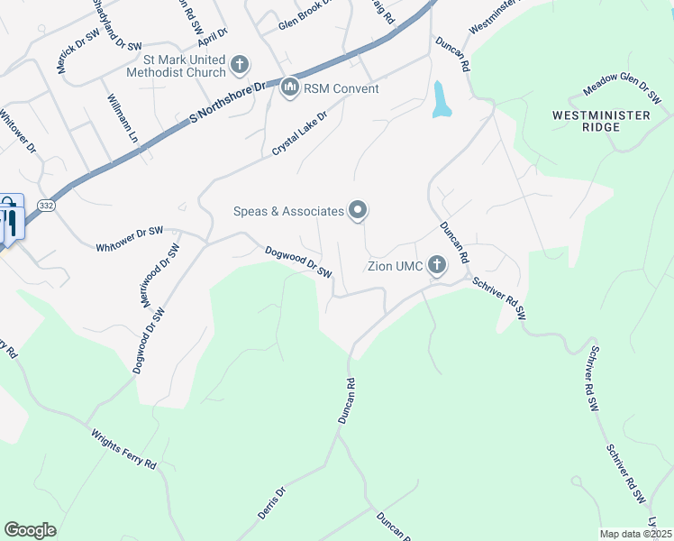 map of restaurants, bars, coffee shops, grocery stores, and more near 1700 Cottage Wood Way in Knoxville