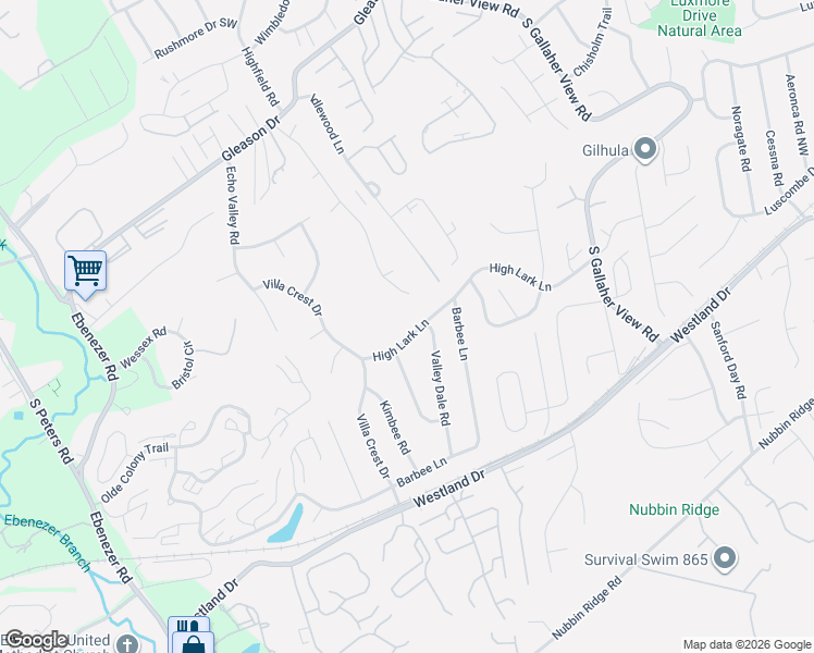 map of restaurants, bars, coffee shops, grocery stores, and more near 8613 High Lark Lane in Knoxville