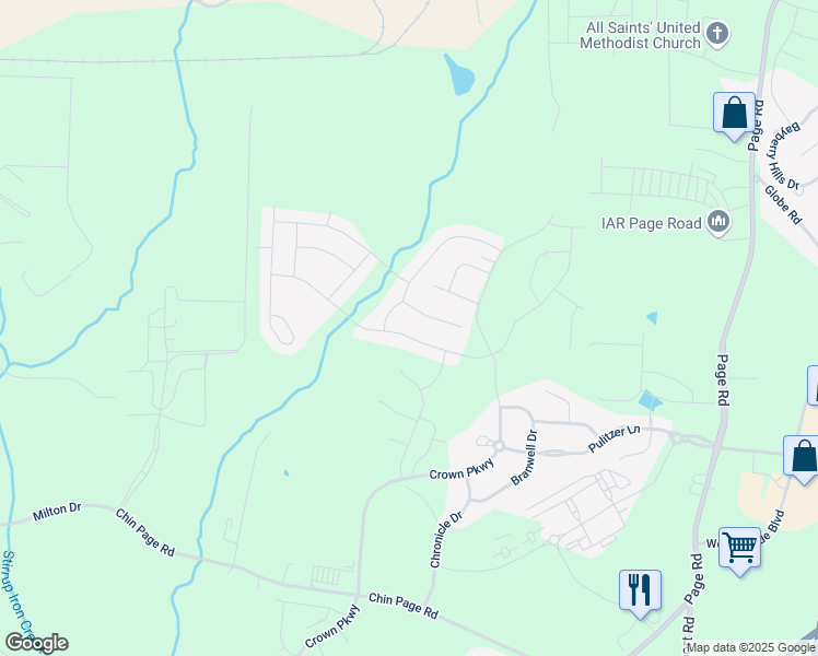 map of restaurants, bars, coffee shops, grocery stores, and more near 811 Atticus Way in Durham