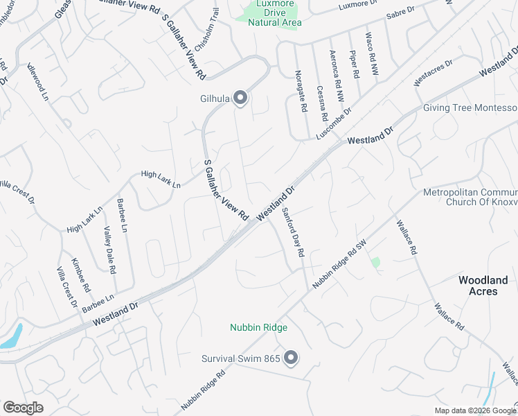 map of restaurants, bars, coffee shops, grocery stores, and more near 945 Station View Road in Knoxville