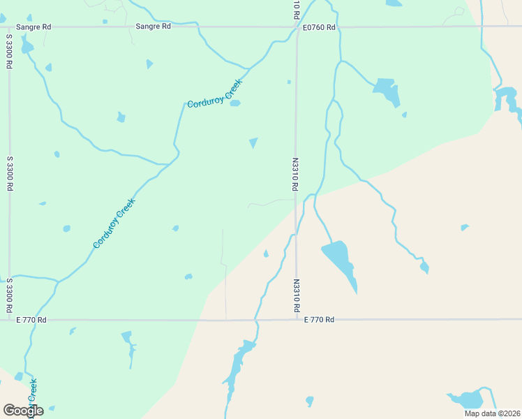 map of restaurants, bars, coffee shops, grocery stores, and more near 760547 South 3310 Road in Perkins