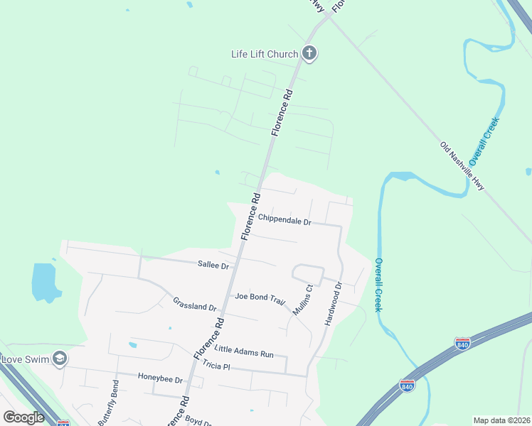 map of restaurants, bars, coffee shops, grocery stores, and more near 5154 Chippendale Drive in Murfreesboro