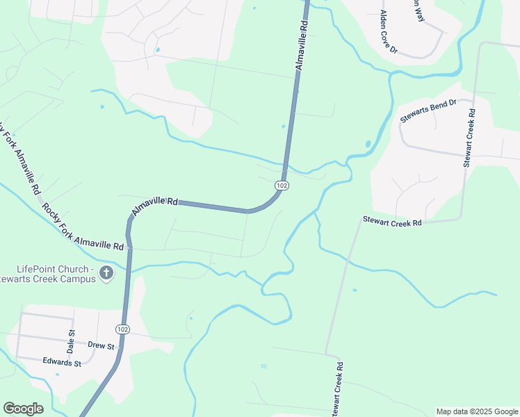 map of restaurants, bars, coffee shops, grocery stores, and more near 4434 Almaville Road in Smyrna