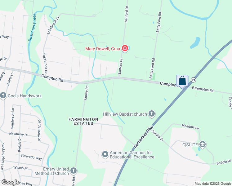 map of restaurants, bars, coffee shops, grocery stores, and more near 1445 Mockingbird Lane in Murfreesboro
