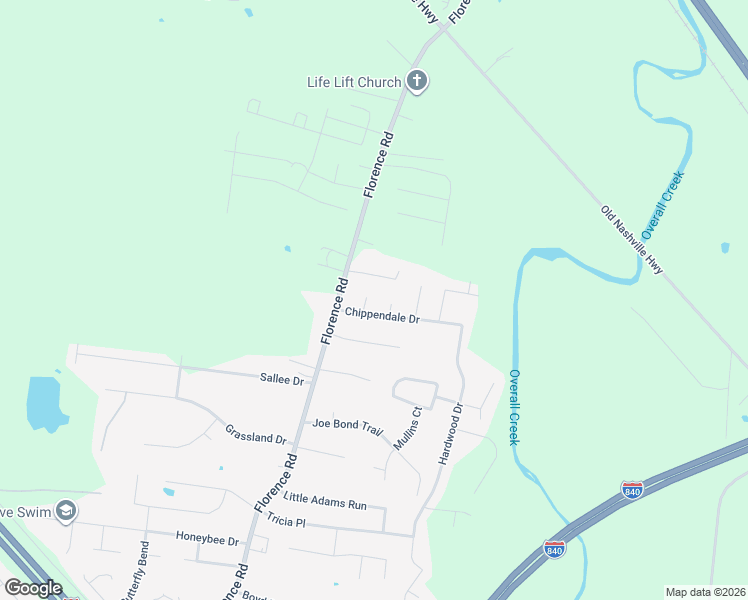 map of restaurants, bars, coffee shops, grocery stores, and more near 5154 Chippendale Drive in Murfreesboro