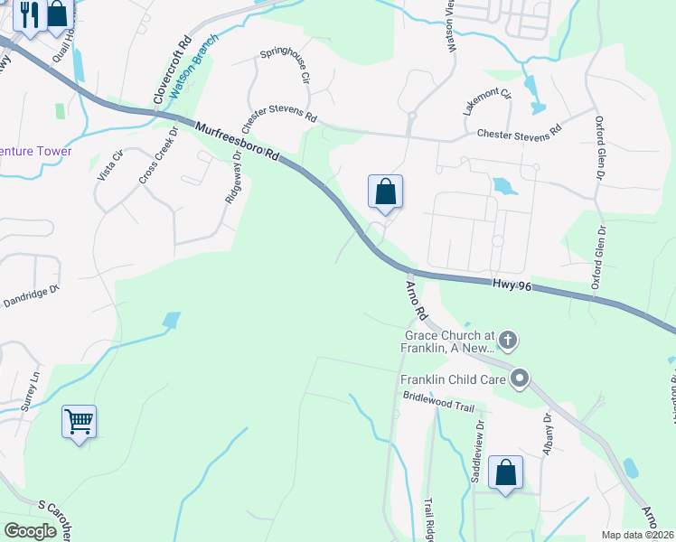 map of restaurants, bars, coffee shops, grocery stores, and more near 4113 Murfreesboro Road in Franklin