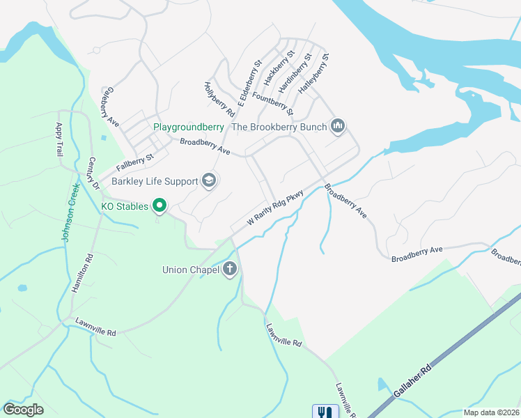 map of restaurants, bars, coffee shops, grocery stores, and more near 131 West Rarity Ridge Parkway in Oak Ridge