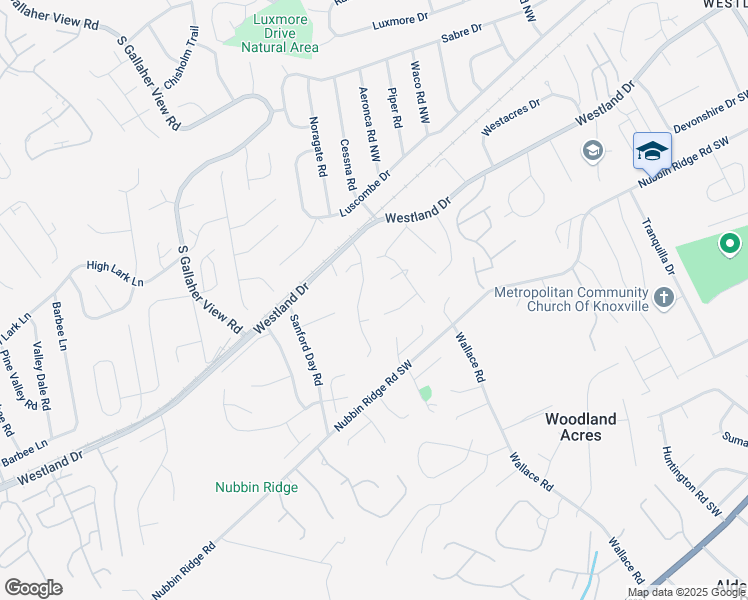 map of restaurants, bars, coffee shops, grocery stores, and more near 8213 Fox Run Lane in Knoxville