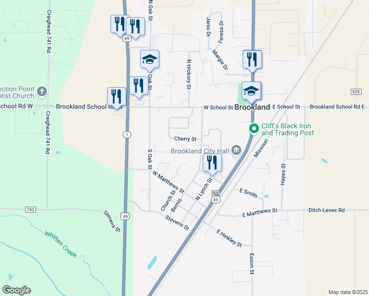 map of restaurants, bars, coffee shops, grocery stores, and more near 928 Brookland Street in Brookland