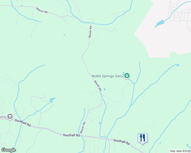 map of restaurants, bars, coffee shops, grocery stores, and more near 3160 Blazer Road in Franklin