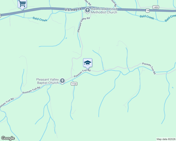 map of restaurants, bars, coffee shops, grocery stores, and more near 1890 Possum Trot Road in Burnsville