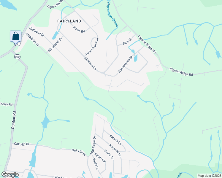 map of restaurants, bars, coffee shops, grocery stores, and more near 94 Lincoln Street in Crossville