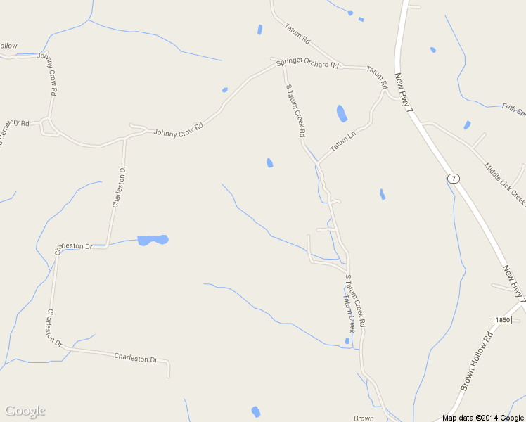 map of restaurants, bars, coffee shops, grocery stores, and more near 8182 South Tatum Creek Road in Lyles
