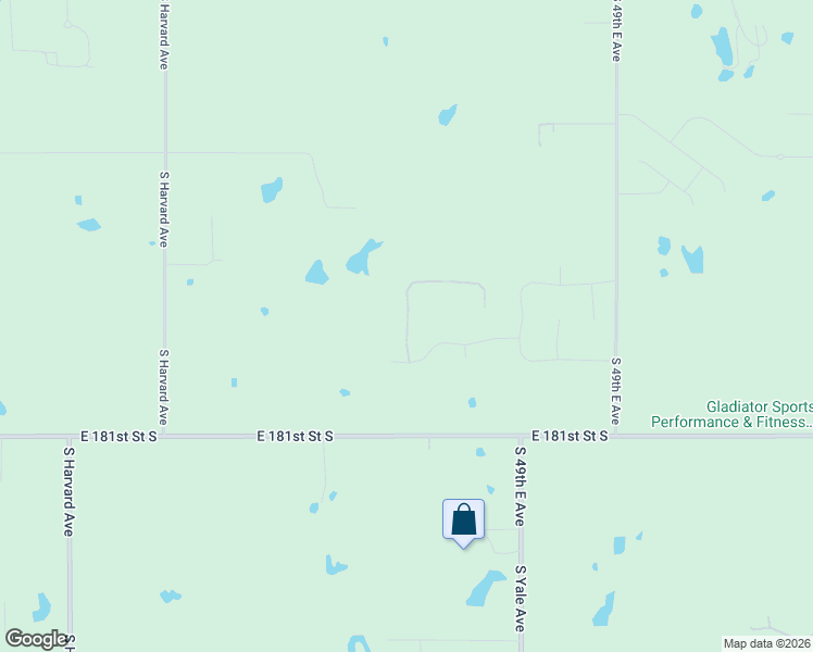 map of restaurants, bars, coffee shops, grocery stores, and more near 4467 East 181st Street South in Bixby