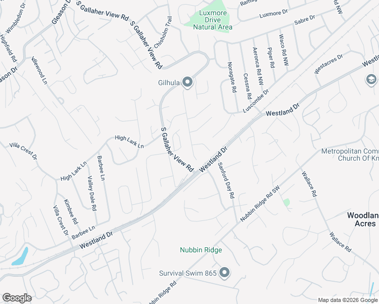 map of restaurants, bars, coffee shops, grocery stores, and more near 945 Station View Road in Knoxville