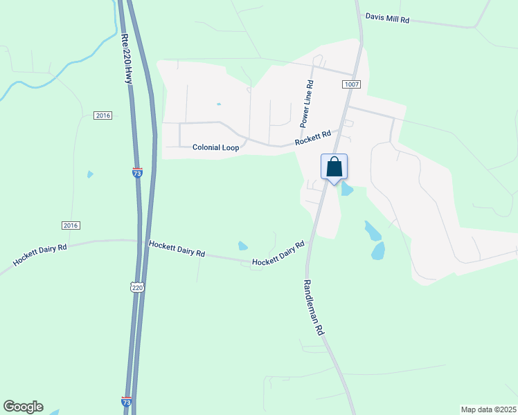 map of restaurants, bars, coffee shops, grocery stores, and more near 184 Hockett Dairy Road in Randleman