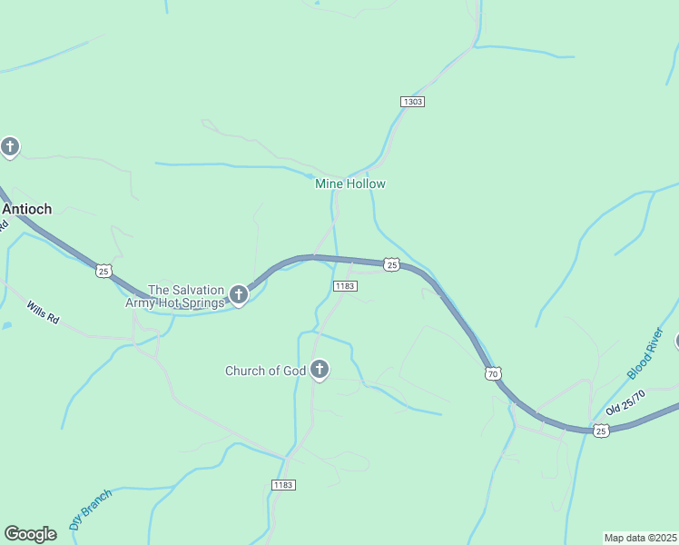 map of restaurants, bars, coffee shops, grocery stores, and more near 16 State Road 1303 in Hot Springs
