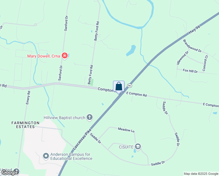 map of restaurants, bars, coffee shops, grocery stores, and more near 1571 Compton Road in Murfreesboro