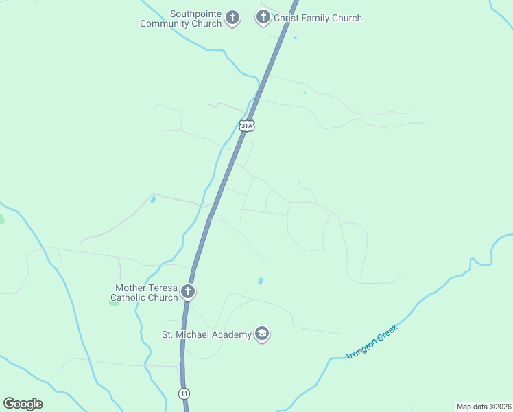 map of restaurants, bars, coffee shops, grocery stores, and more near 7616 Nolensville Road in Nolensville