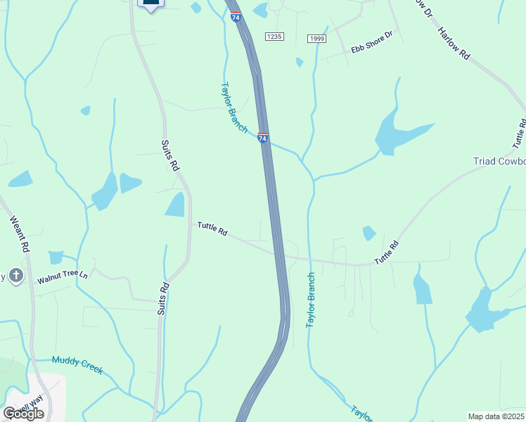map of restaurants, bars, coffee shops, grocery stores, and more near Maddy Lane in Archdale