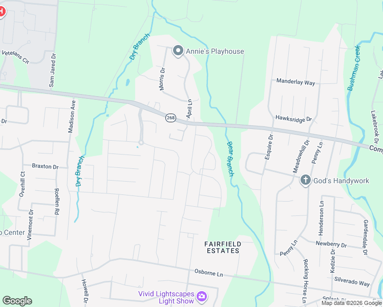 map of restaurants, bars, coffee shops, grocery stores, and more near 3227 Rift Lane in Murfreesboro