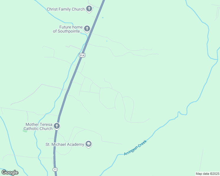 map of restaurants, bars, coffee shops, grocery stores, and more near Big Oak Rd in Nolensville