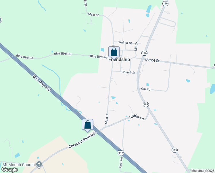 map of restaurants, bars, coffee shops, grocery stores, and more near 339 Main Street in Friendship