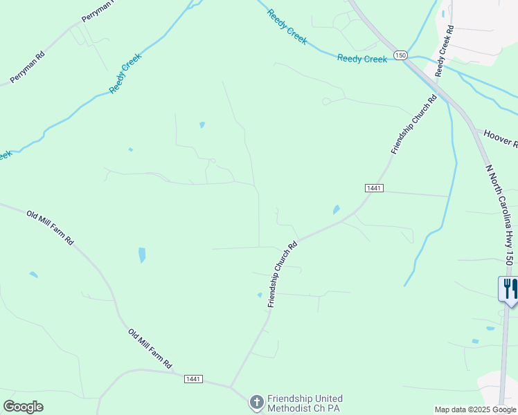 map of restaurants, bars, coffee shops, grocery stores, and more near Rocky Knob Road in Davidson County