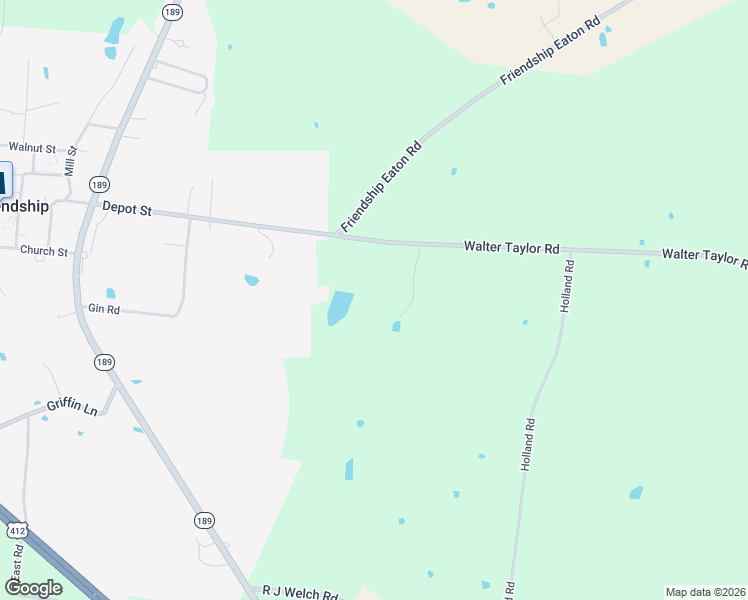 map of restaurants, bars, coffee shops, grocery stores, and more near 204 Walter Taylor Road in Friendship