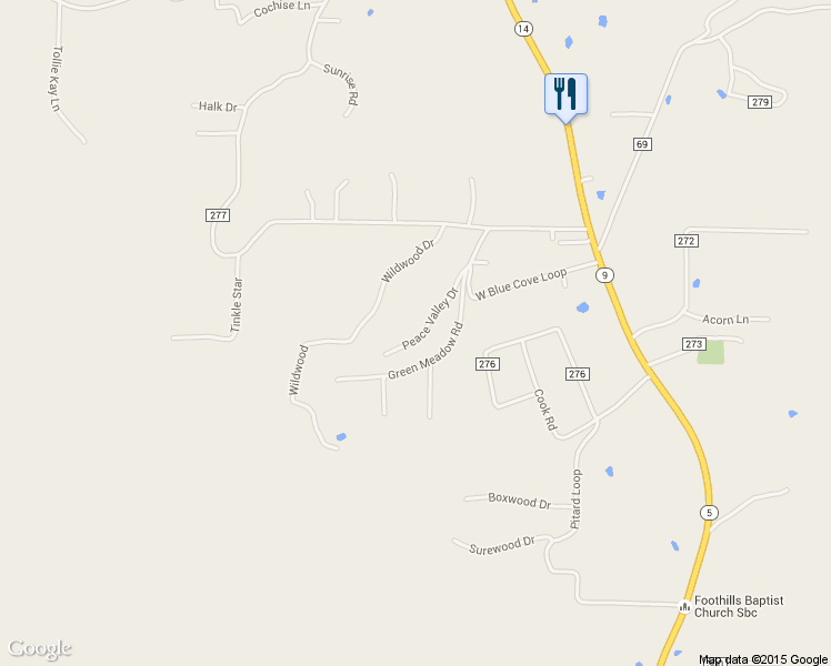 map of restaurants, bars, coffee shops, grocery stores, and more near 106 Peace Valley Drive in Mountain View