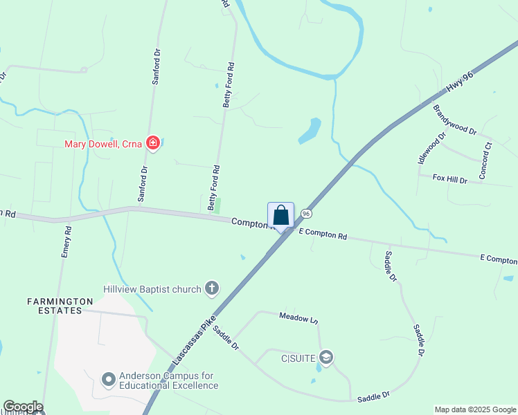 map of restaurants, bars, coffee shops, grocery stores, and more near 1571 Compton Road in Murfreesboro