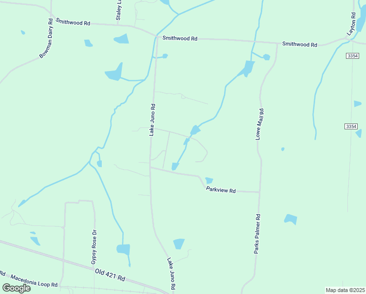 map of restaurants, bars, coffee shops, grocery stores, and more near 7253 Lake Juno Road in Liberty