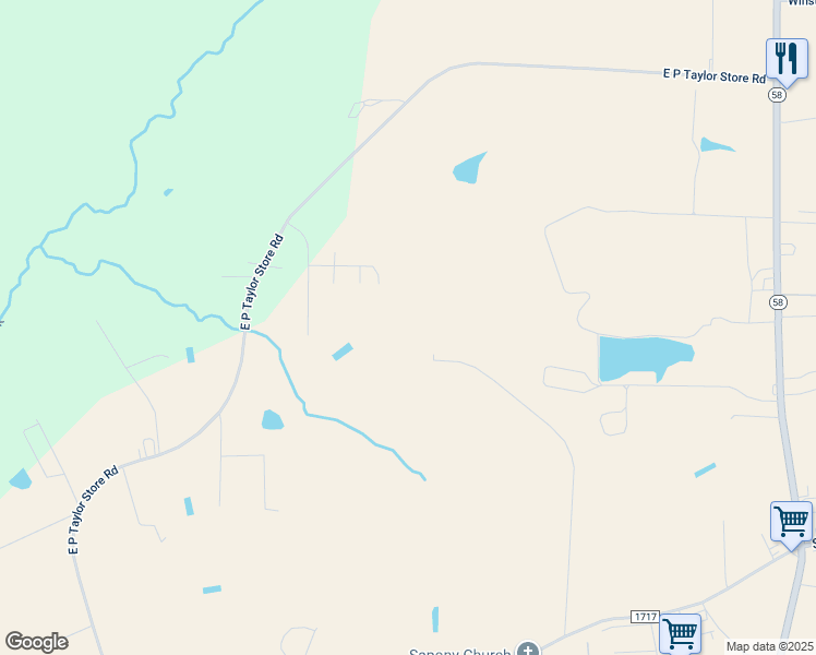 map of restaurants, bars, coffee shops, grocery stores, and more near 4647 Baker Road in Nashville