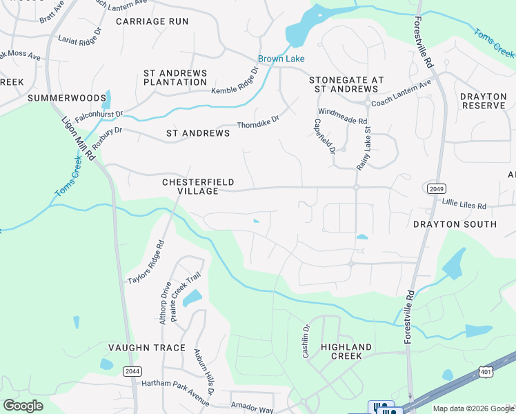 map of restaurants, bars, coffee shops, grocery stores, and more near 3281 Douglas Fir Rd in Raleigh