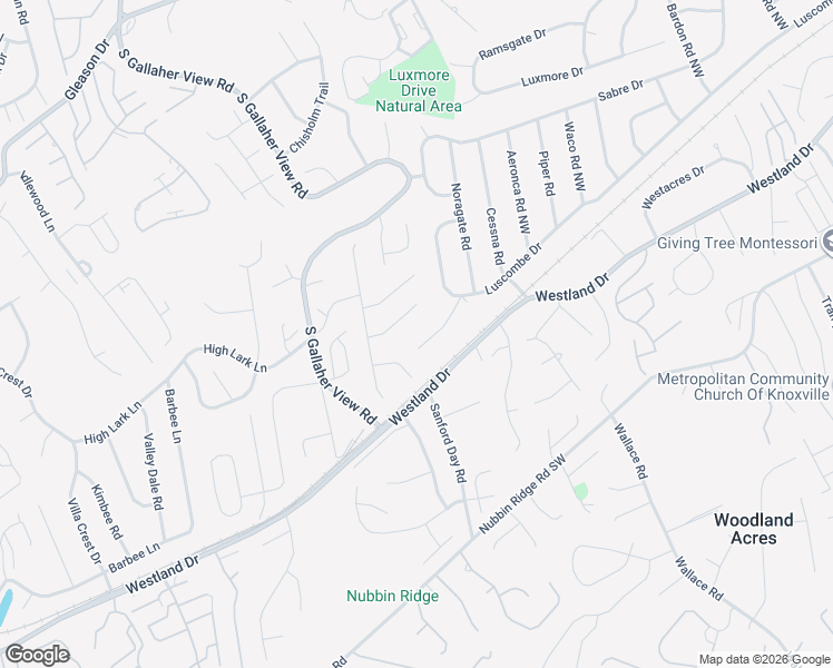 map of restaurants, bars, coffee shops, grocery stores, and more near 8219 Sherbourne Drive in Knoxville