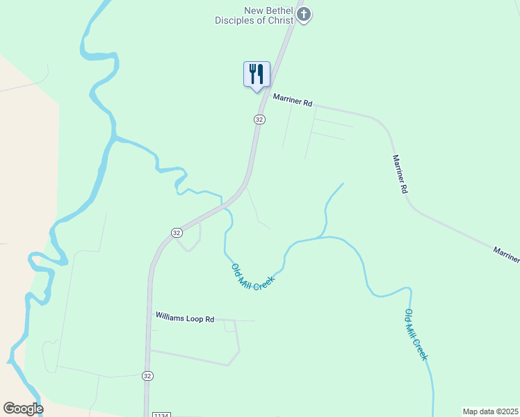map of restaurants, bars, coffee shops, grocery stores, and more near 10036 North Carolina 32 in Roper