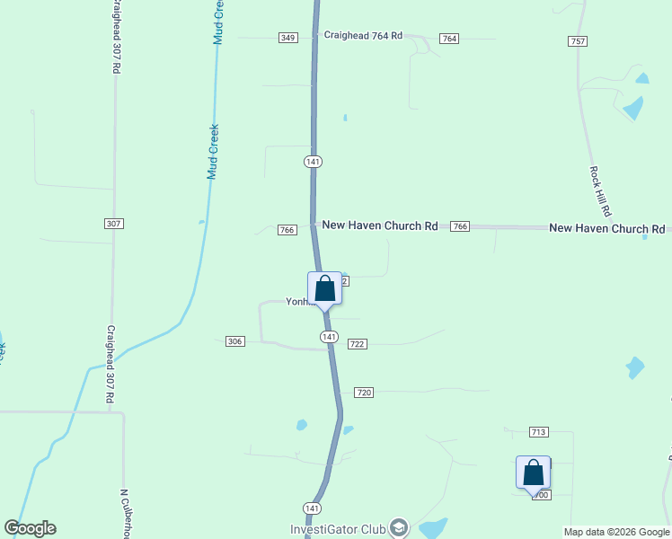 map of restaurants, bars, coffee shops, grocery stores, and more near 79 County Road 742 in Jonesboro