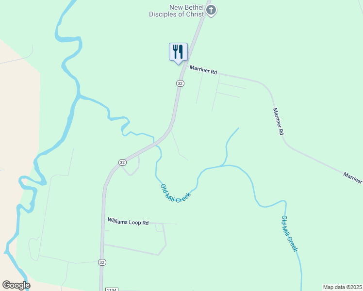 map of restaurants, bars, coffee shops, grocery stores, and more near 10036 North Carolina 32 in Roper