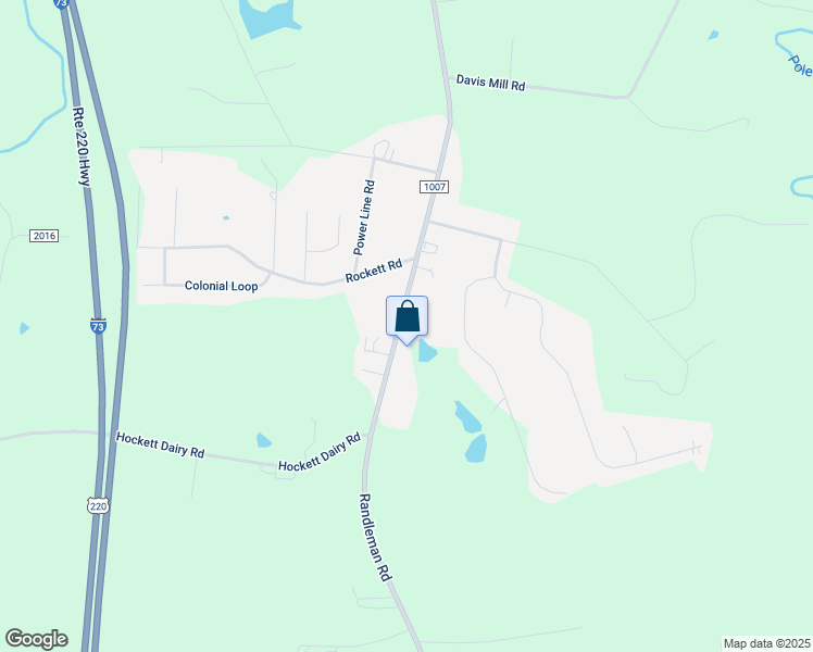 map of restaurants, bars, coffee shops, grocery stores, and more near 11032 Randleman Road in Randleman